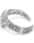 Majestic March – Balinese Artisan Elephant Bangle in Sterling Silver