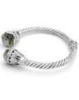 Balinese Artisan Dendritic Agate Bangle in Sterling Silver