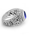 Balinese Artisan Handcrafted Sterling Silver Ring with Tanzanite Gemstone