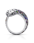 Abalone Inlay Sterling Silver Bali Cobra Ring