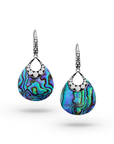 Balinese Artisan 925 Sterling Silver Drop Earring with Abalone