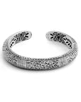 Blossom of Bali Sterling Silver Floral Filigree Bangle
