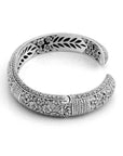Blossom of Bali Sterling Silver Floral Filigree Bangle