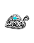 Heart of the Sea Sterling Silver Bali Larimar Pendant
