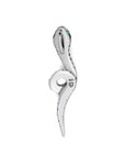 Sleeping Beauty Turquoise Sterling Silver Bali Snake Pendant