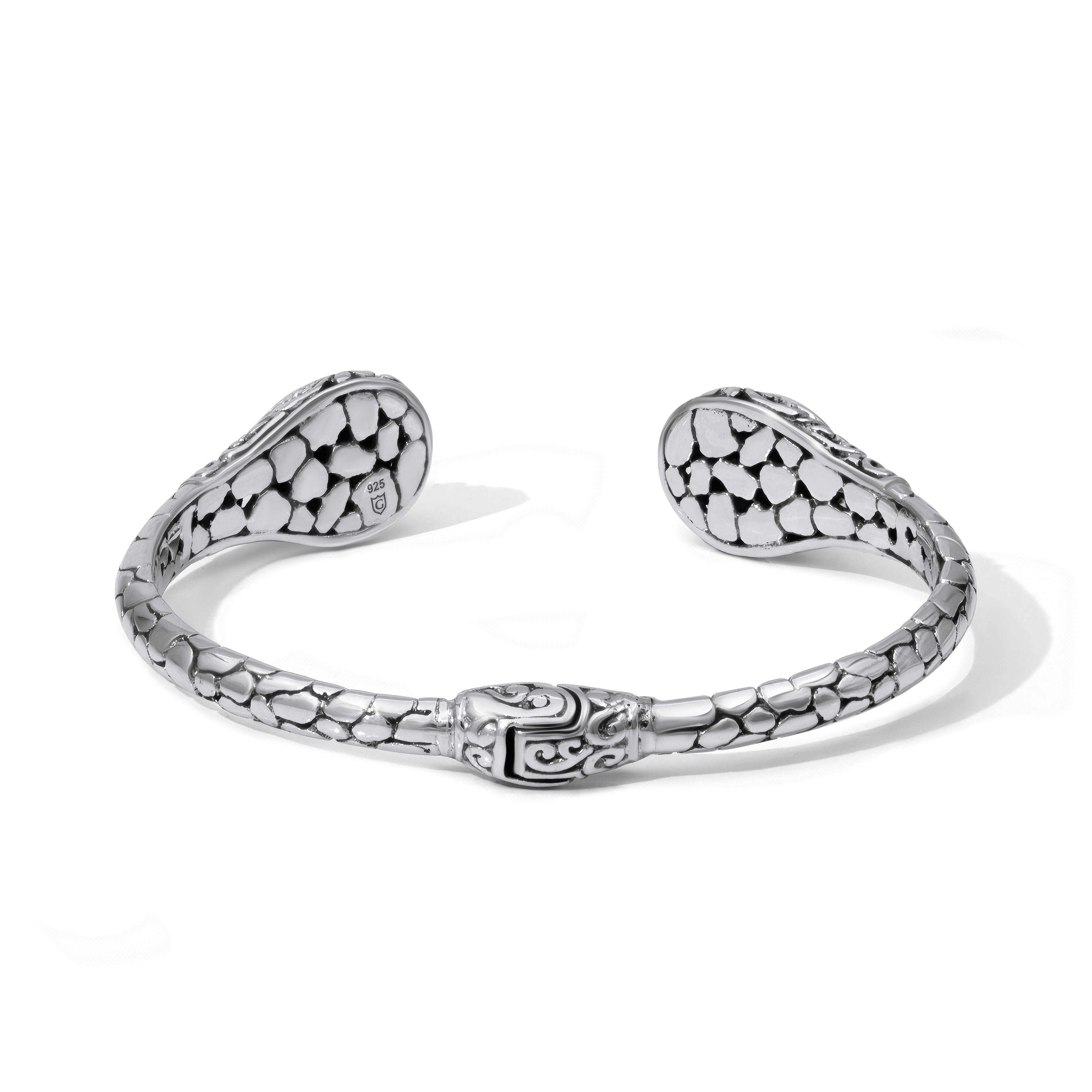 Boulder Opal Sterling Silver Bali Bracelet