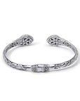 Majestic Boulder Opal Sterling Silver Bali Bangle