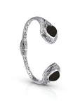 Hearts of the Sea Black Shell Sterling Silver Bangle