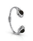 Hearts of the Sea Black Shell Sterling Silver Bangle