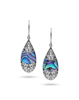 Bali Artisanal Sterling Silver Earrings with Abalone