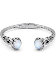 Balinese Artisan Handcrafted Sterling Silver Moonstone Bangle