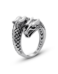 Balinese Artisan 925 Sterling Silver Dual Dragon Ring