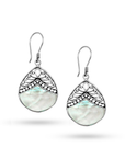 Balinese Artisan 925 Sterling Silver Drop Earring with Mother-of-Pearl