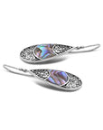 Bali Artisanal Sterling Silver Earrings with Abalone