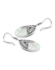 Balinese Artisan 925 Sterling Silver Drop Earring with Mother-of-Pearl