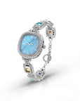 Bali Artisan Sterling Silver Multistone and Conch Watch