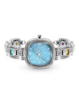 Bali Artisan Sterling Silver Multistone and Conch Watch