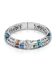 Balinese Sterling Silver Bangle with Abalone