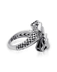 Balinese Artisan 925 Sterling Silver Dual Dragon Ring