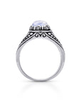 Balinese Artisanal Sterling Silver and Moonstone Ring