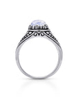 Balinese Artisanal Sterling Silver and Moonstone Ring
