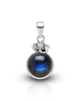 Balinese Artisan 925 Sterling Silver Majestic Elephant Pendant with Labradorite