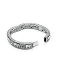Balinese Artisan 925 Sterling Silver Majestic Elephants Bangle