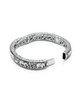 Balinese Artisan 925 Sterling Silver Majestic Elephants Bangle