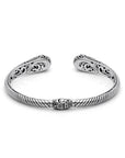 Balinese Artisan Spirit of the Island Sterling Silver Amethyst Bangle