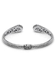Balinese Artisan Spirit of the Island Sterling Silver Amethyst Bangle