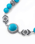Balinese Artisan Sterling Silver Turquoise Bead Bracelet