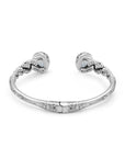 Balinese Artisan Handcrafted Sterling Silver Moonstone Bangle