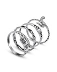 Sterling Silver Flower Adjustable Ring