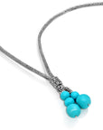 Balinese Artisan 925 Sterling Silver Classic Necklace with Sleeping Beauty Turquoise
