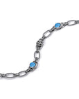 Balinese Artisan Sterling Silver and Radiant Labradorite Bracelet