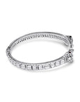 Balinese Artisan Sterling Silver Crocodile Bangle with Garnet Eyes – Handcrafted Statement