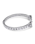 Balinese Artisan Sterling Silver Crocodile Bangle with Garnet Eyes – Handcrafted Statement