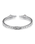 Balinese Artisan Sterling Silver Crocodile Bangle with Garnet Eyes – Handcrafted Statement