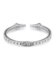 Balinese Artisan Sterling Silver Crocodile Bangle with Garnet Eyes – Handcrafted Statement