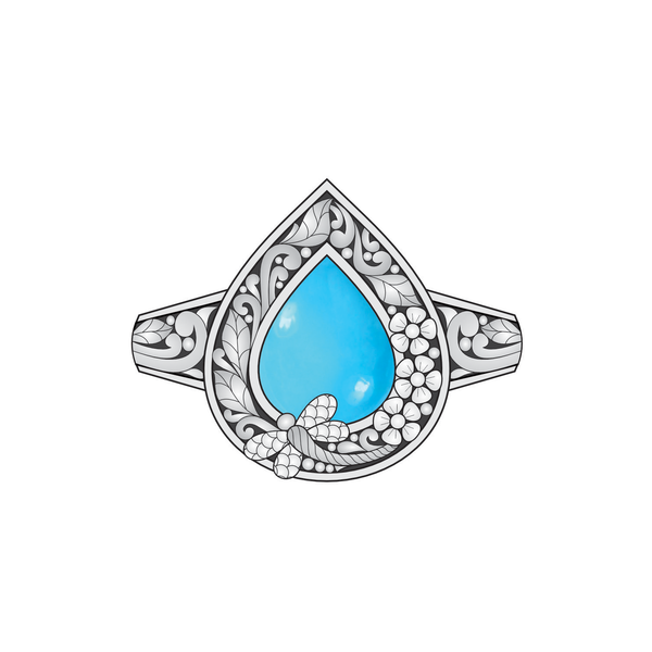 Bali Sterling Silver Drop Ring