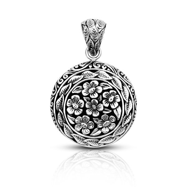 Bloom of Bali – Handcrafted Sterling Silver Pendant