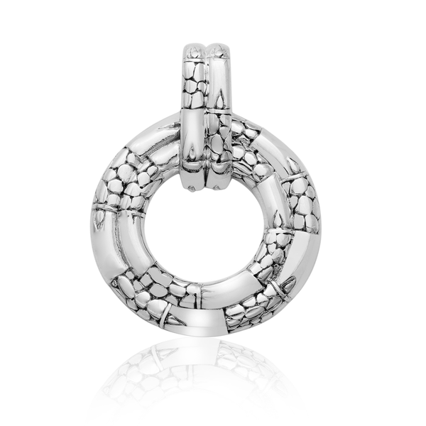 Circle of Serenity: Artisan Sterling Silver Pendant from Bali