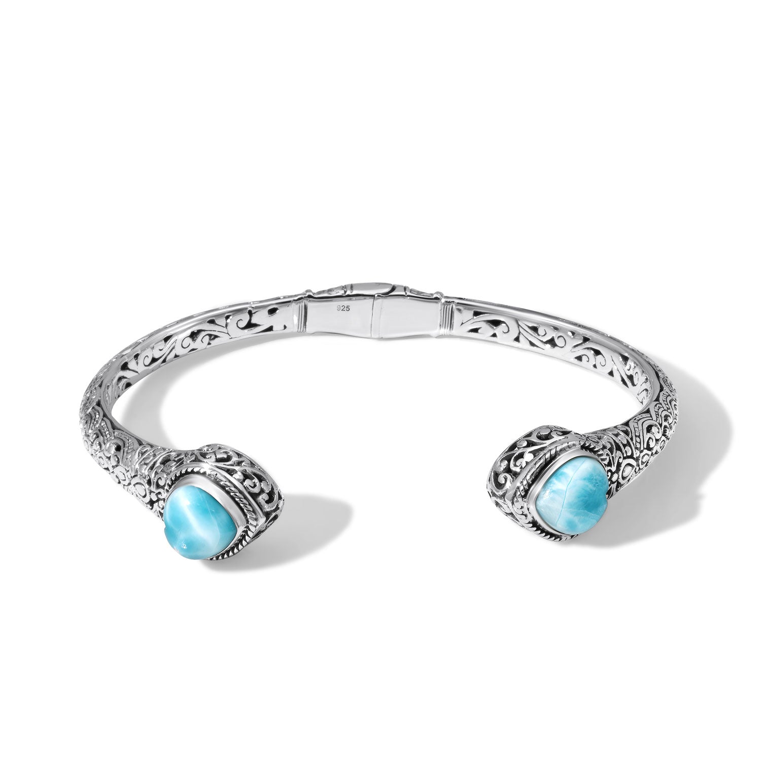 Mystery of the Sea Sterling Bali Larimar Bangle