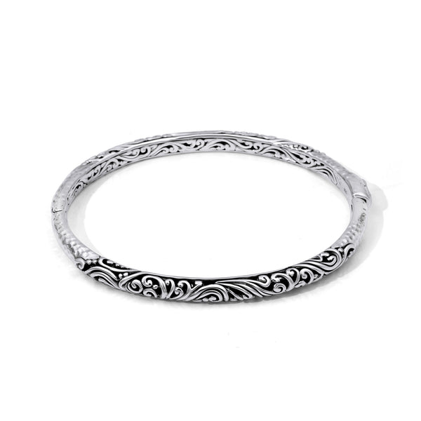 Eternal Flow – Balinese Artisan Sterling Silver Bangle