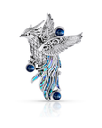 Wings of Rebirth: Majestic Phoenix in Sterling Silver