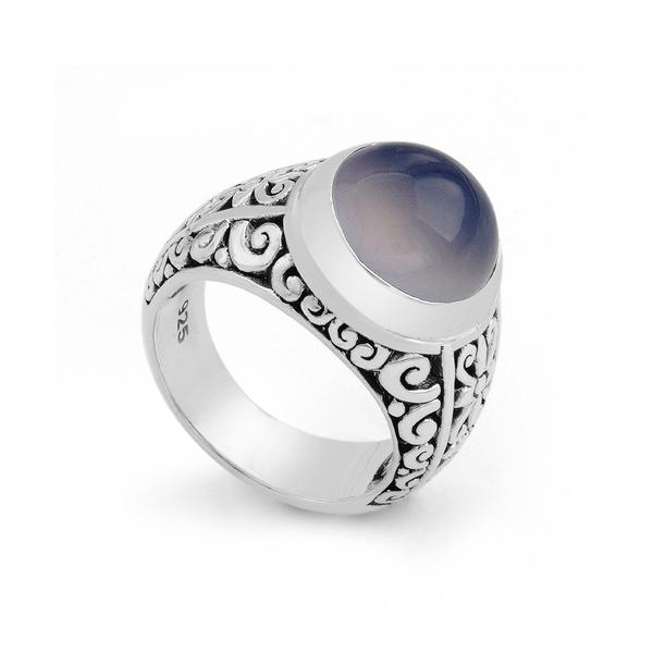 Balinese Artisan Handcrafted Sterling Silver Moonstone Ring
