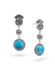 Sterling Silver Sky Blue Bali Regal Earrings