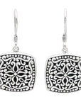 Sterling Silver Cushion Earring