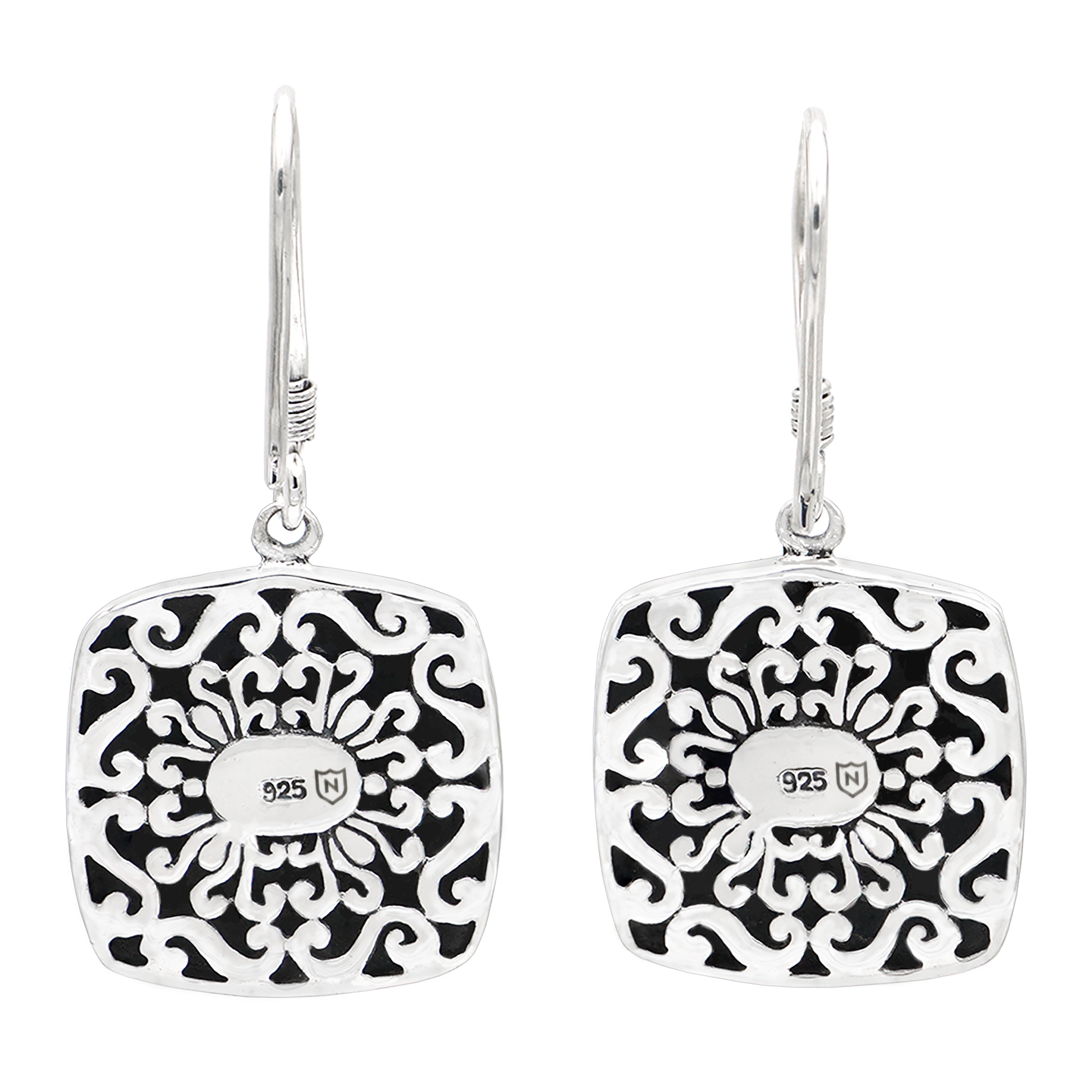 Sterling Silver Cushion Earring