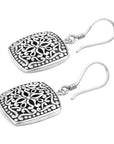 Sterling Silver Cushion Earring